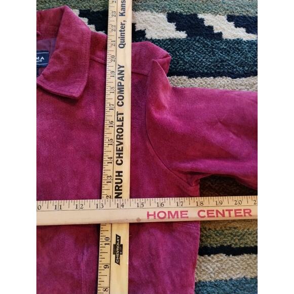 Sonoma Jean Company Women's Fitted Zip Genuine Suede Leather Jacket Small - Picture 7 of 13